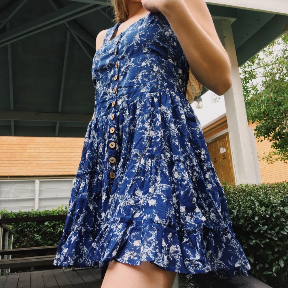 FREE PEOPLE navy dress size M